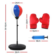 Premium Everfit Kids Punching Bag Stand Set Adjustable 76-112cm with Gloves & Pump