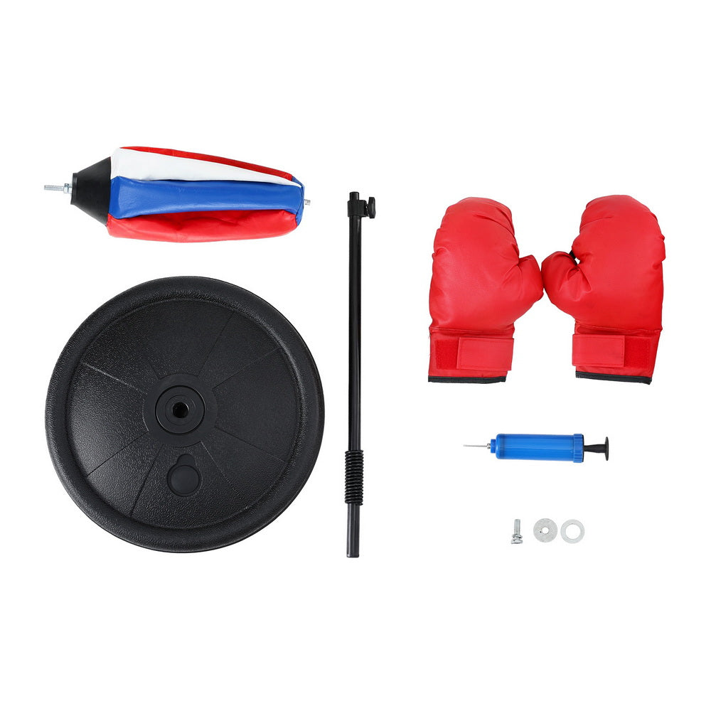 Premium Everfit Kids Punching Bag Stand Set Adjustable 76-112cm with Gloves & Pump
