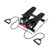 Premium Everfit Mini Stepper with Resistance Rope Aerobic for Exercise Compact Home Workout Black