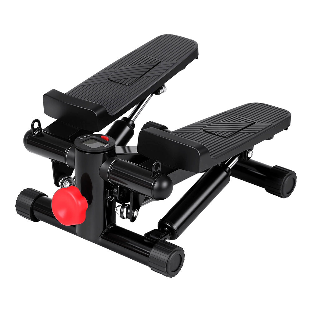Premium Everfit Mini Stepper with Resistance Rope Aerobic for Exercise Compact Home Workout Black
