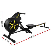 Premium Everfit Rowing Machine Air Rower Exercise Fitness Gym Home Cardio