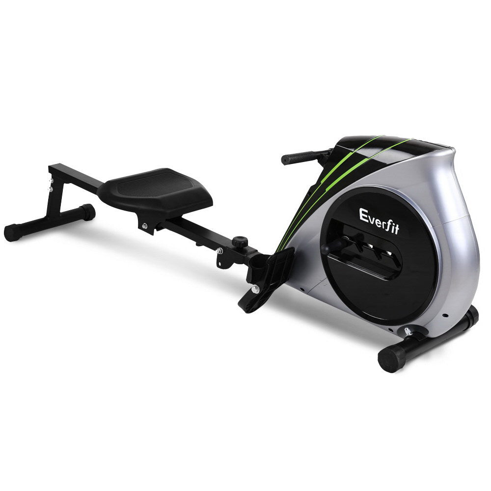 Premium Everfit Rowing Machine Rower Elastic Rope Resistance Fitness Home Cardio Silver