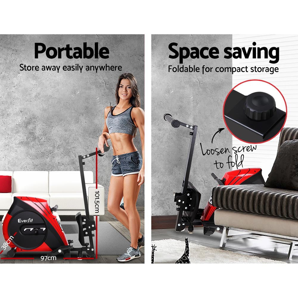 Premium Everfit Rowing Machine Rower Elastic Rope Resistance Fitness Home Cardio
