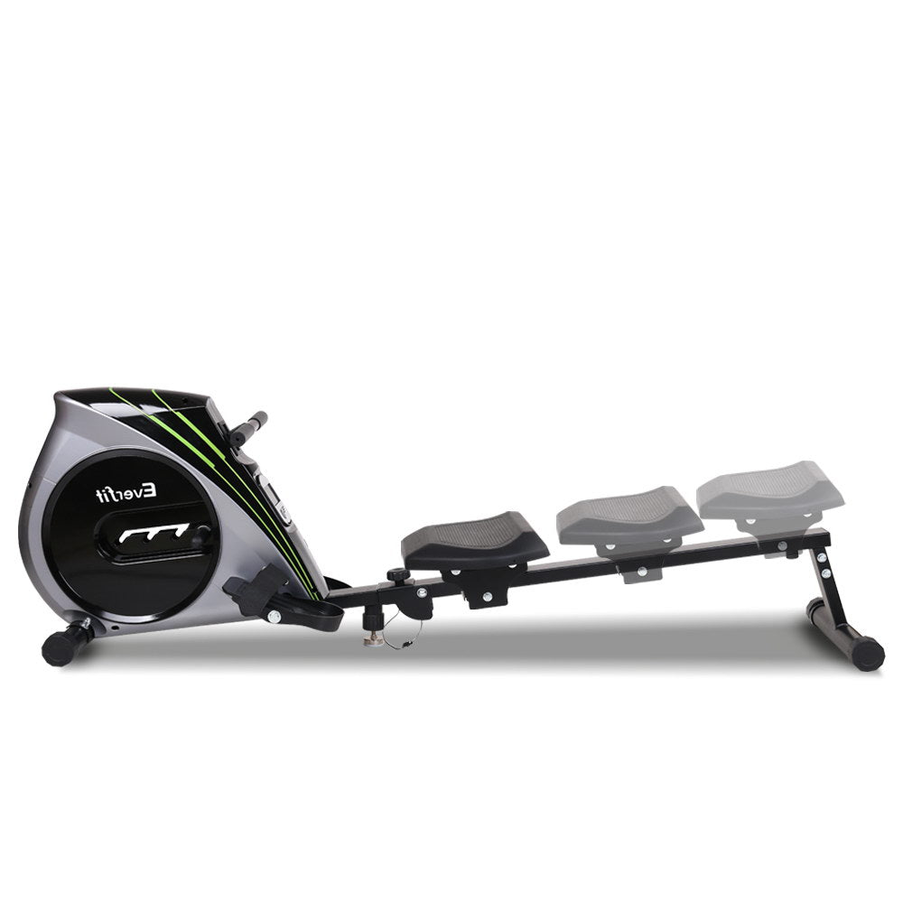 Premium Everfit Rowing Machine Rower Elastic Rope Resistance Fitness Home Cardio Silver