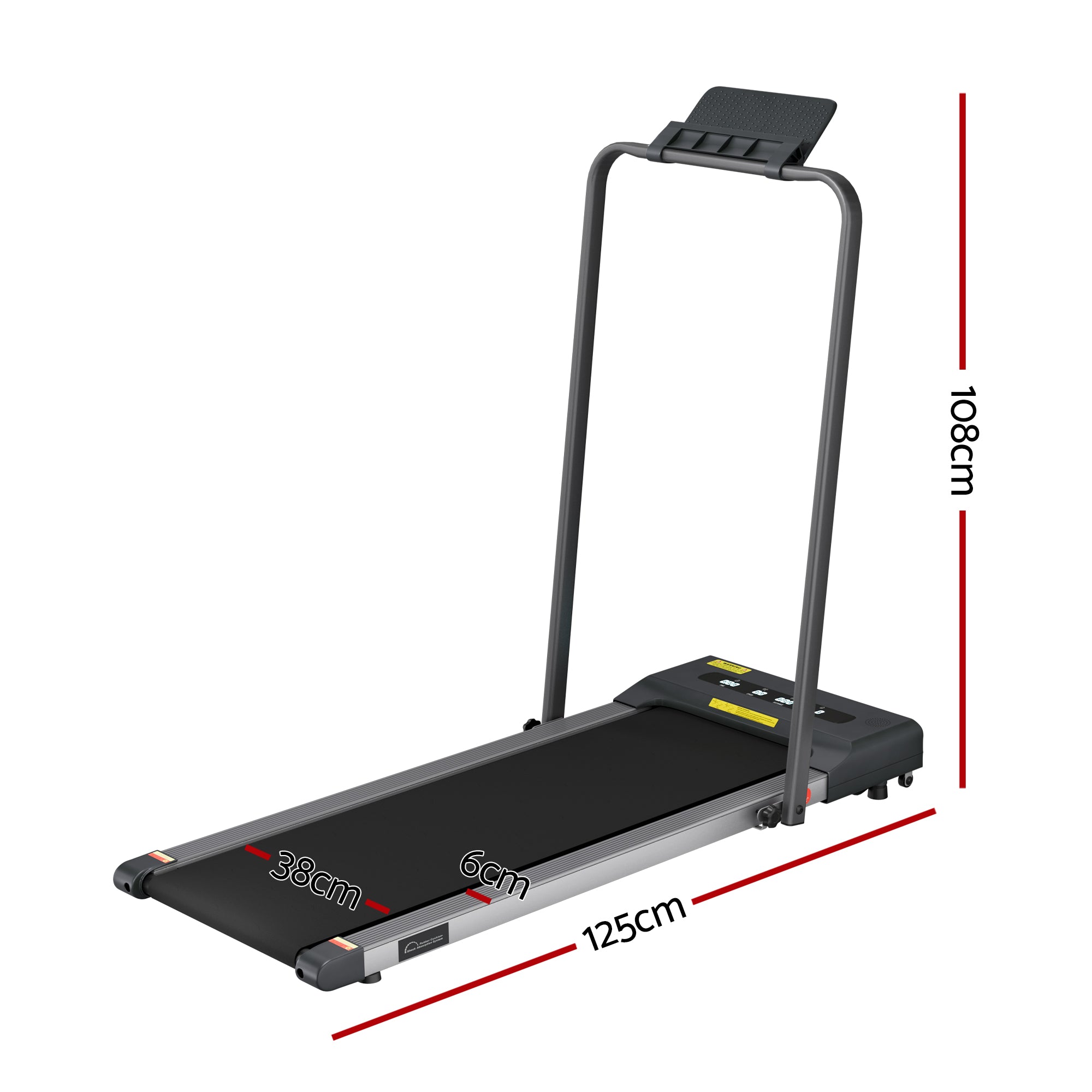 Premium Everfit Treadmill Electric Walking Pad Under Desk Home Gym Fitness 380mm Grey