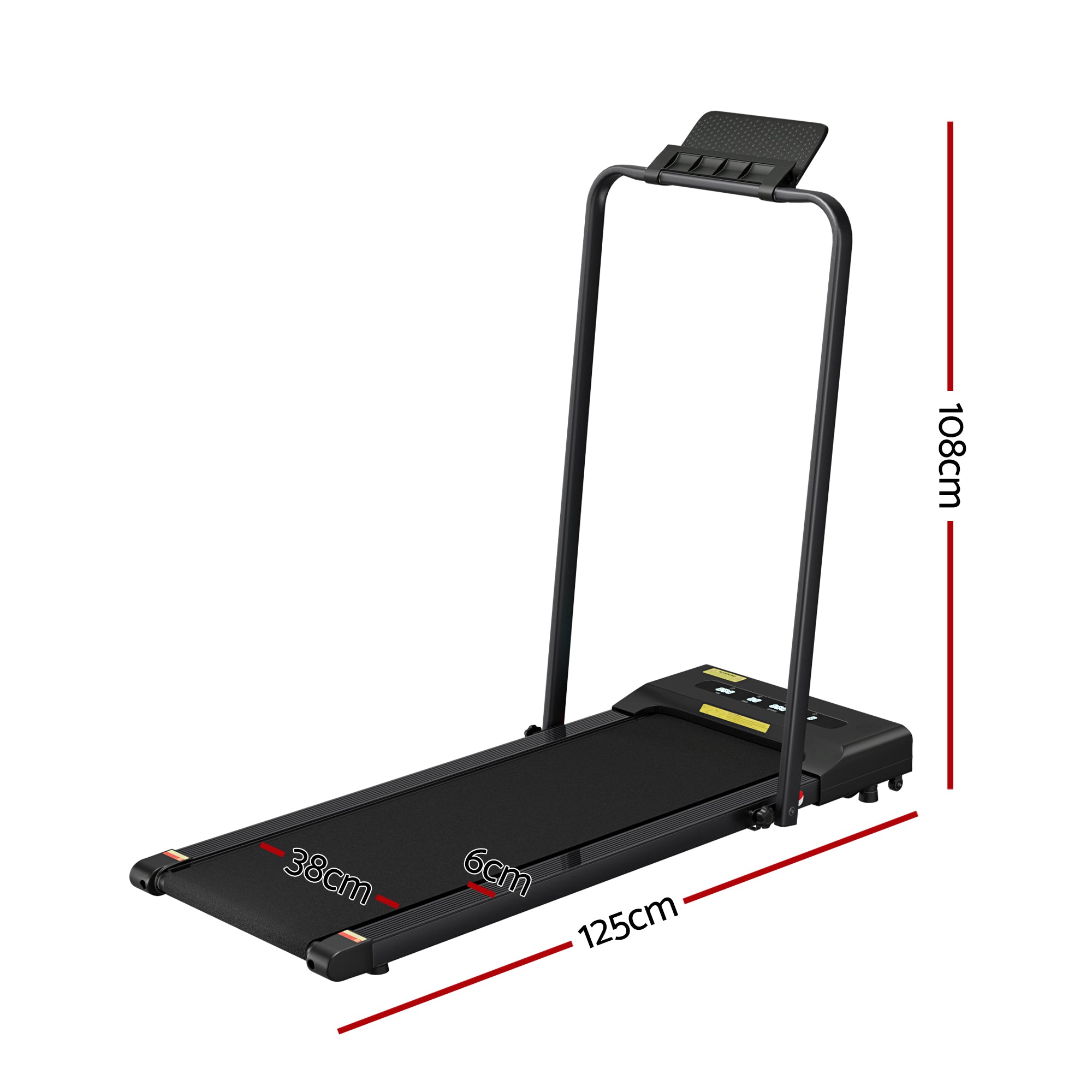 Premium Everfit Treadmill Electric Walking Pad Under Desk Home Gym Fitness 380mm Black