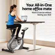 Premium Everfit Under Desk Exercise Bike Magnetic Resistance Cardio workouts 120kg Capacity