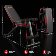 Premium Everfit Weight Bench Adjustable FID Bench Press Home Gym 150kg Capacity
