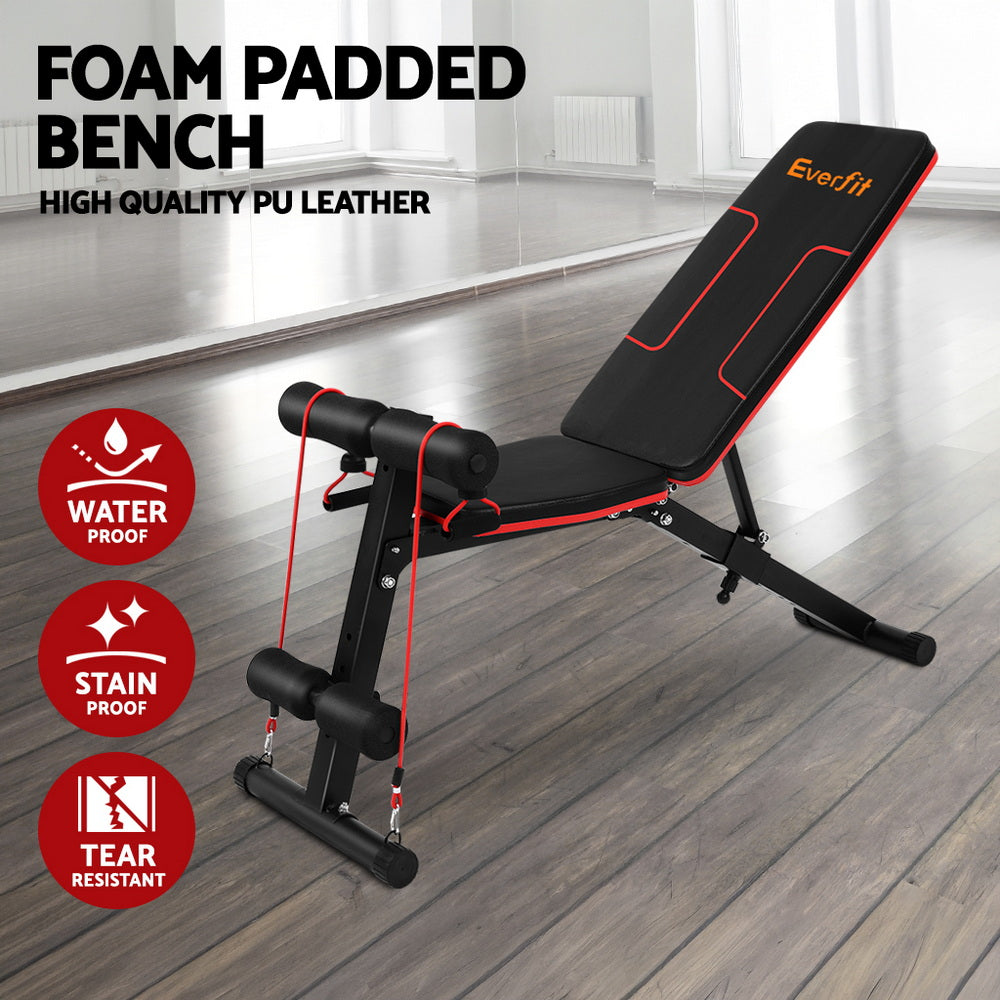 Premium Everfit Weight Bench Adjustable FID Bench Press Home Gym 150kg Capacity
