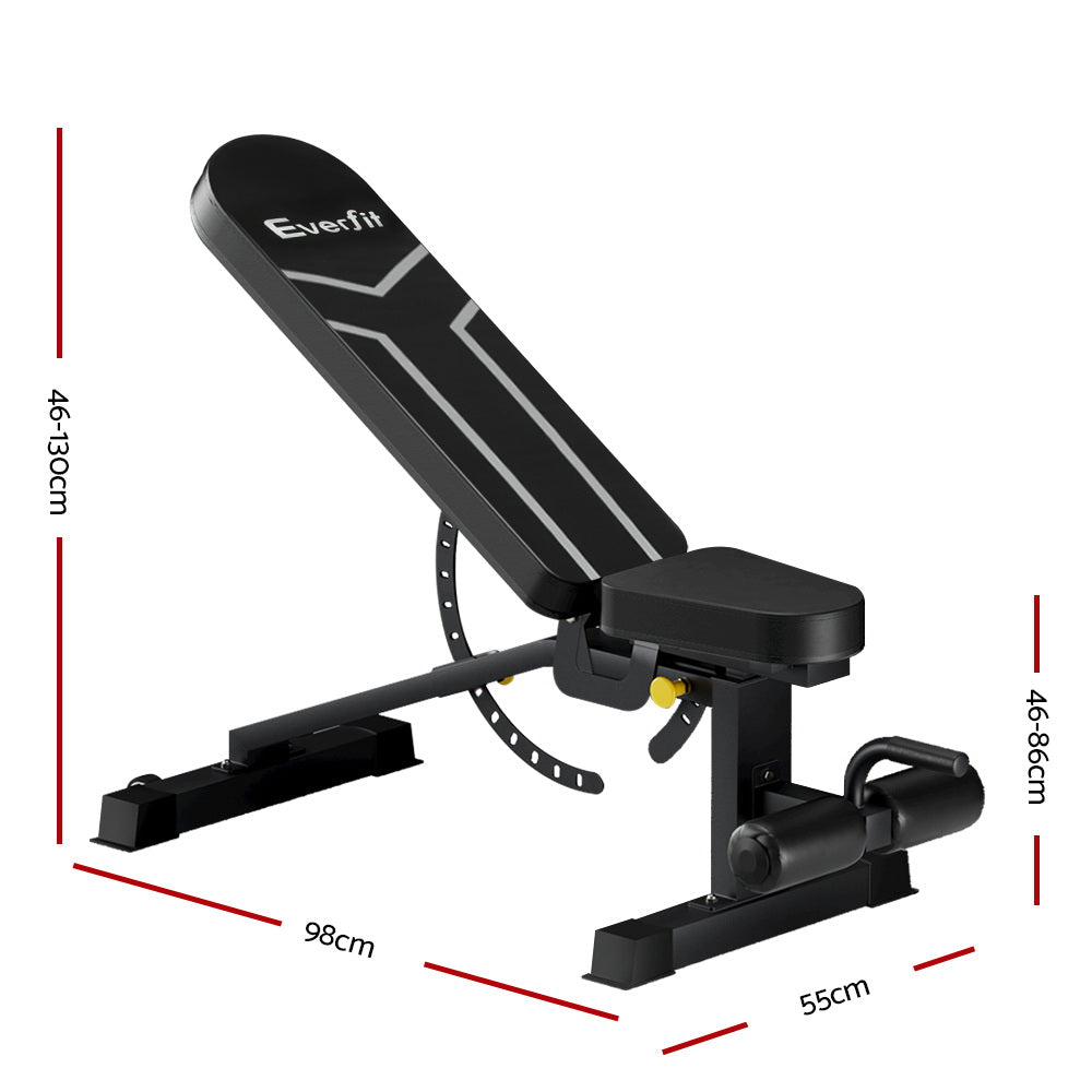 Premium Everfit Weight Bench Adjustable FID Bench Press Home Gym 450kg Capacity