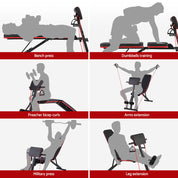 Premium Everfit Weight Bench Adjustable Preacher Curl Bench Press Dumbbell Stool 260kg