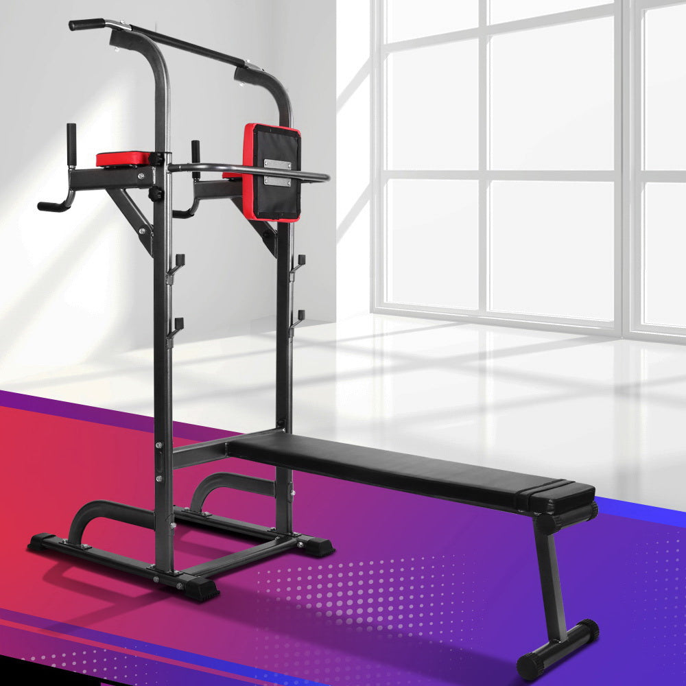 Premium Everfit Weight Bench Chin Up Bar Bench Press Home Gym 380kg Capacity