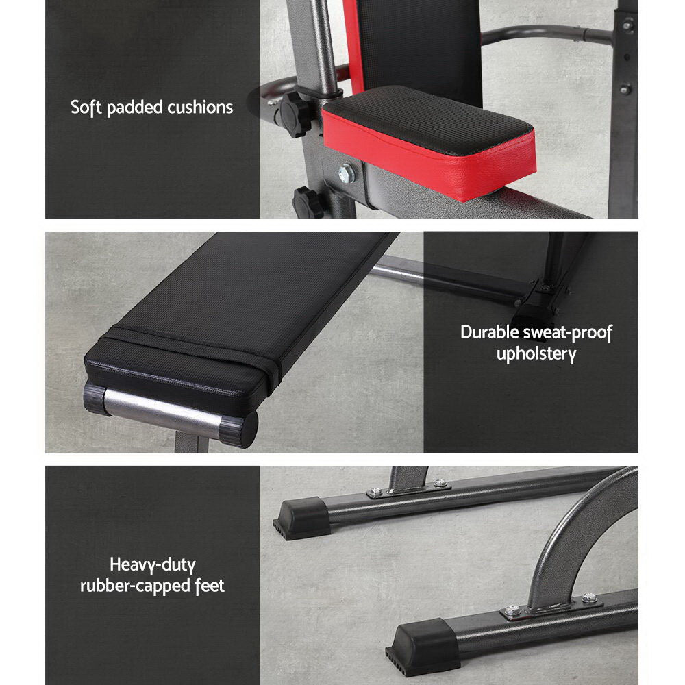 Premium Everfit Weight Bench Chin Up Bar Bench Press Home Gym 380kg Capacity