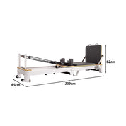 Premium Folding Pilates Reformer Machine - Home Workout Bed for Full Body Fitness Training