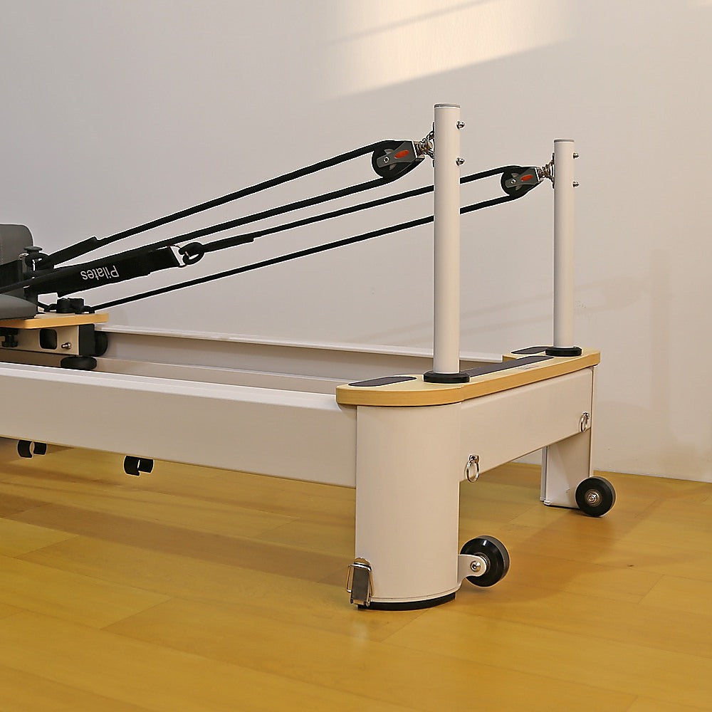 Premium Folding Pilates Reformer Machine - Home Workout Bed for Full Body Fitness Training