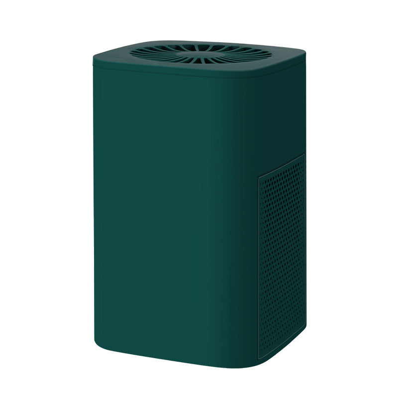 Premium Green Compact Desktop Air Purifier with Dual Activated Carbon Filter - Ultra-Quiet Air Cleaner for Home & Office, Powerful 50 m³/h Airflow, Effectively Removes Odor, Smoke, Dust, Pollen & Pet Dander