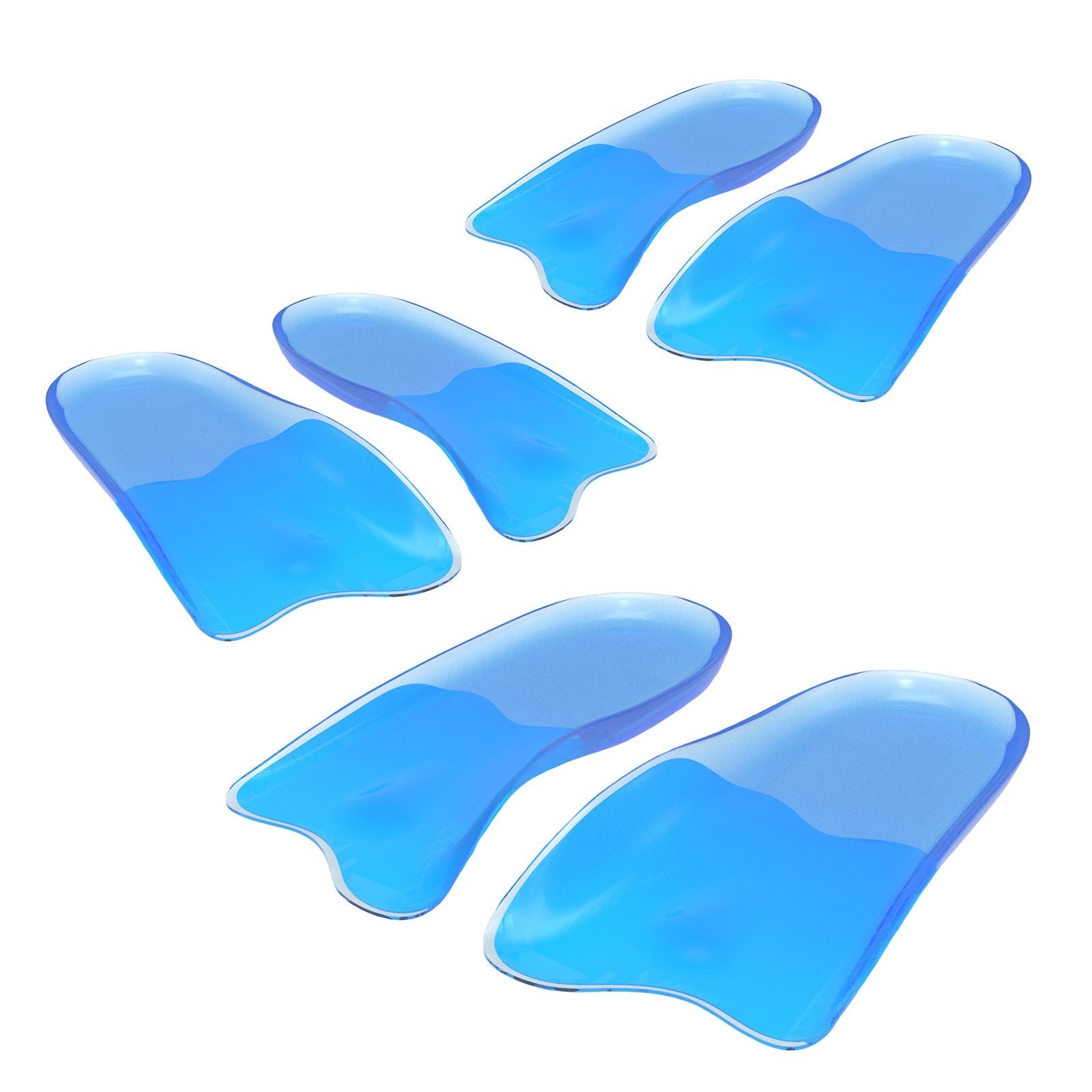 Premium Half Insoles Shoe Inserts 3-Size Combo Gel Arch Support Foot Pad