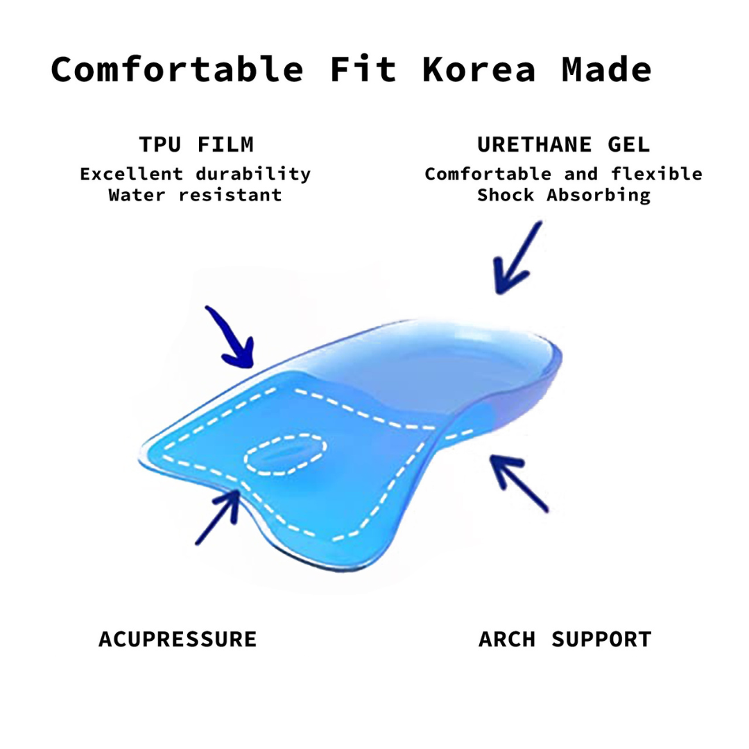 Premium Half Insoles Shoe Inserts M Size Gel Arch Support Foot Pads