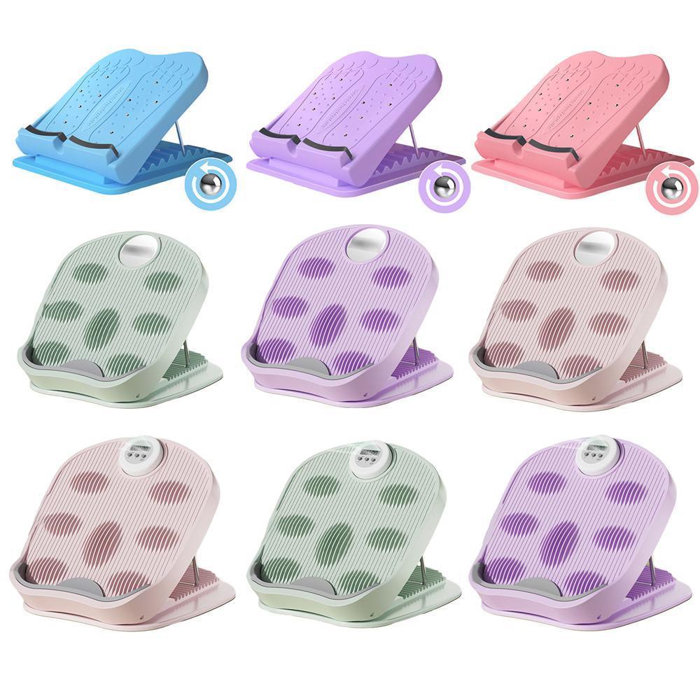 Premium Inclined Pedal Leg Stretcher Multifunctional Stretching Plate Exercise Tool - Purple-Basic