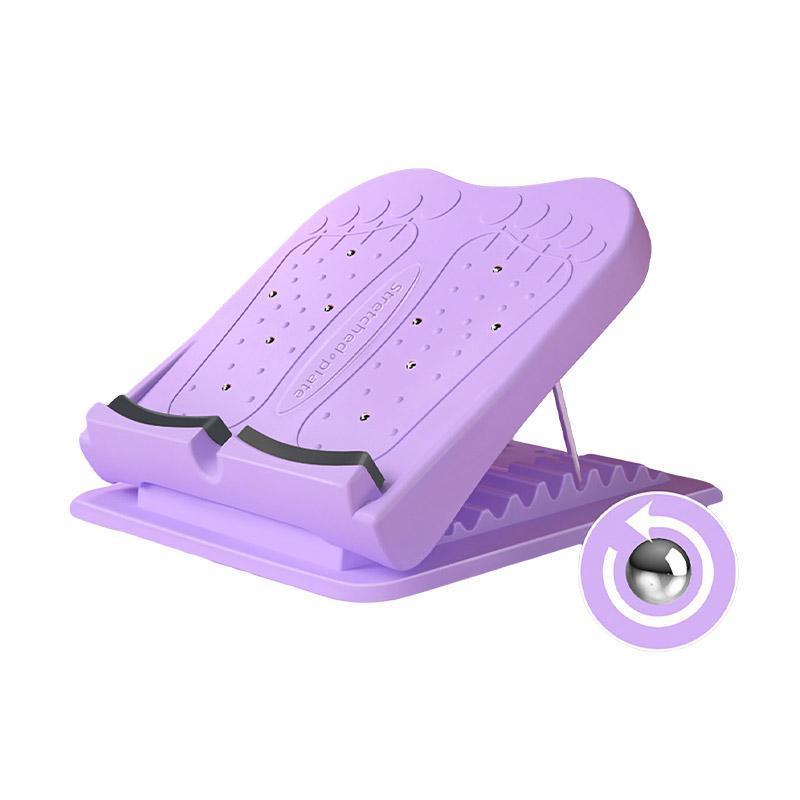 Premium Inclined Pedal Leg Stretcher Multifunctional Stretching Plate Exercise Tool - Purple-Basic