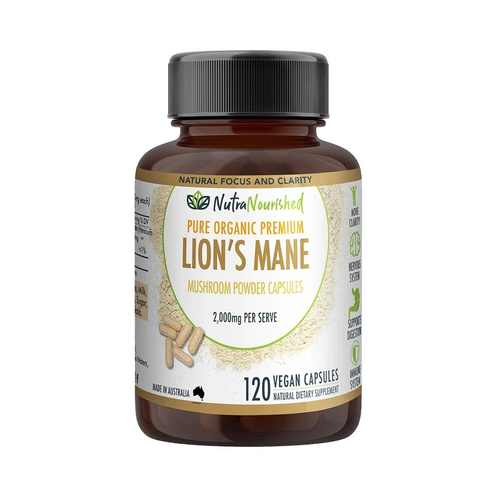 Lion’s Mane Mushroom Hericium erinaceus (2,000mg) 120 Vegan Capsules - Health & Beauty > Nutrition & Supplements >