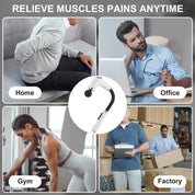 Premium Long-Handle Percussion Massage Gun - Adjustable Speed Muscle Relaxation Device( Four Massage Heads)