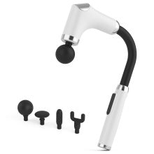 Premium Long-Handle Percussion Massage Gun - Adjustable Speed Muscle Relaxation Device( Four Massage Heads)