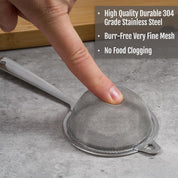Premium Matcha filter - 2 pieces - Tea filter - Stainless steel filter - Kitchen filter - Mini filter - Flour sieve - Baking sieve