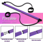 Premium Multi-Purpose Pilates Stick Home Fitness Stretch Exercise Training Hip Rope