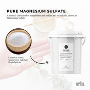 Orku 1.3Kg Epsom Salt Tub - USP Grade Magnesium Sulfate Body Bath Salts - Health & Beauty > Bath & Body > Bath Additives