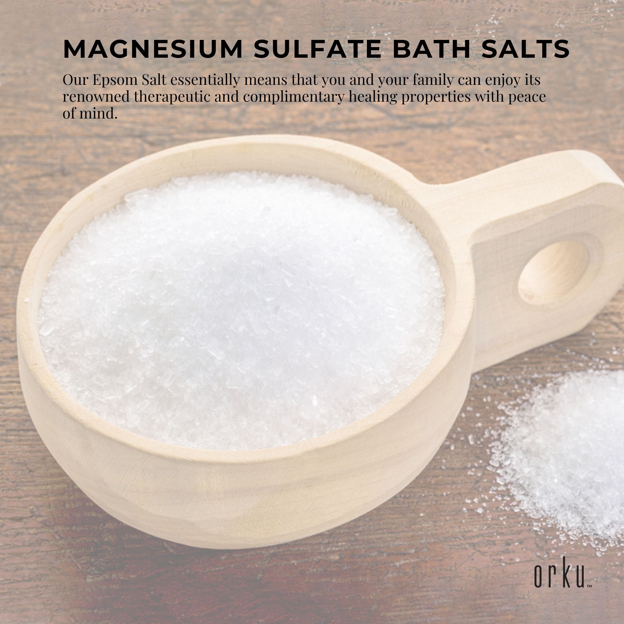 Orku 20Kg Epsom Salt - USP Grade Magnesium Sulfate Body Bath Salts - Health & Beauty > Bath & Body > Bath Additives