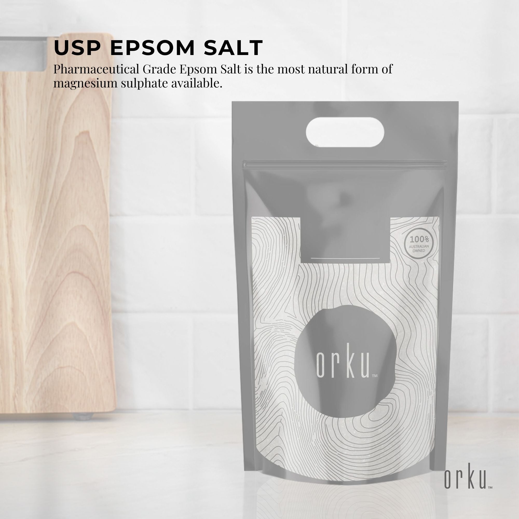 Orku 20Kg Epsom Salt - USP Grade Magnesium Sulfate Body Bath Salts - Health & Beauty > Bath & Body > Bath Additives