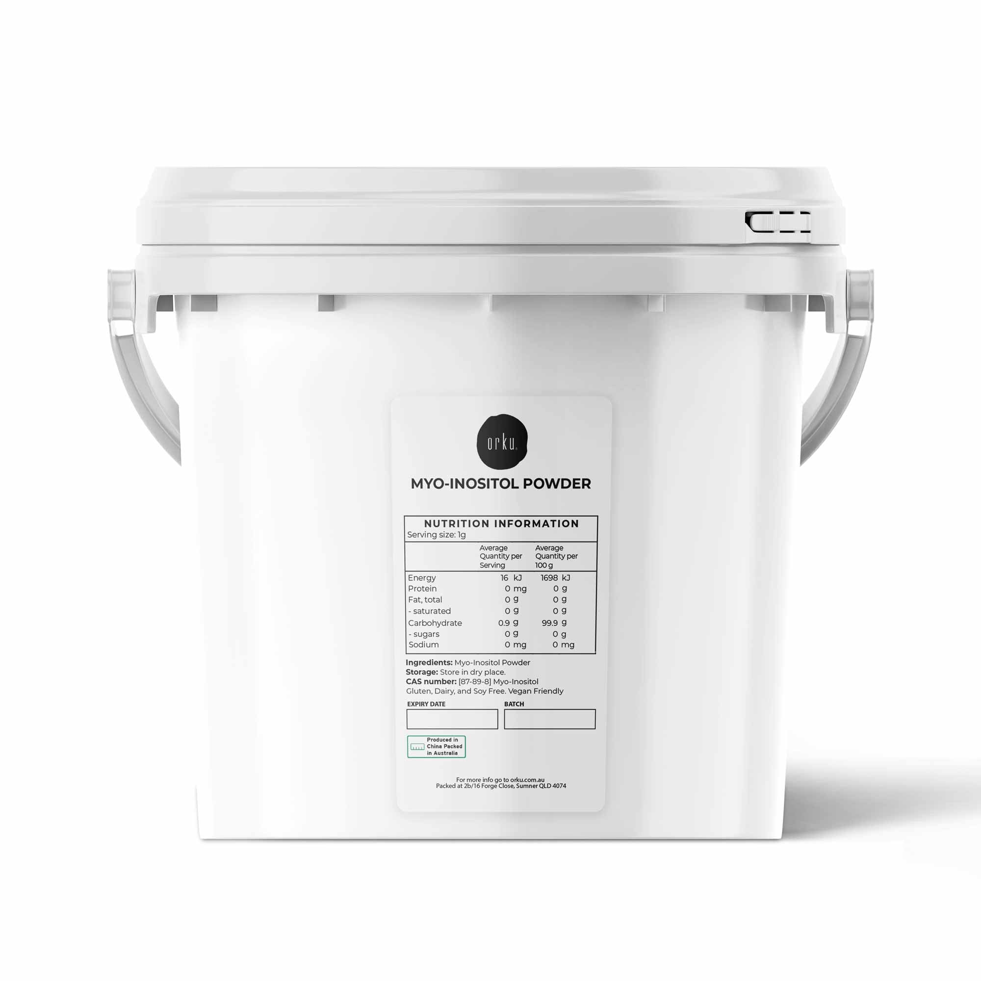 Premium Orku 3.5Kg Myo Inositol Powder Tub - USP Grade High Purity Unflavoured