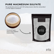 Orku 400g Epsom Salt - USP Grade Magnesium Sulfate Body Bath Salts - Health & Beauty > Bath & Body > Bath Additives