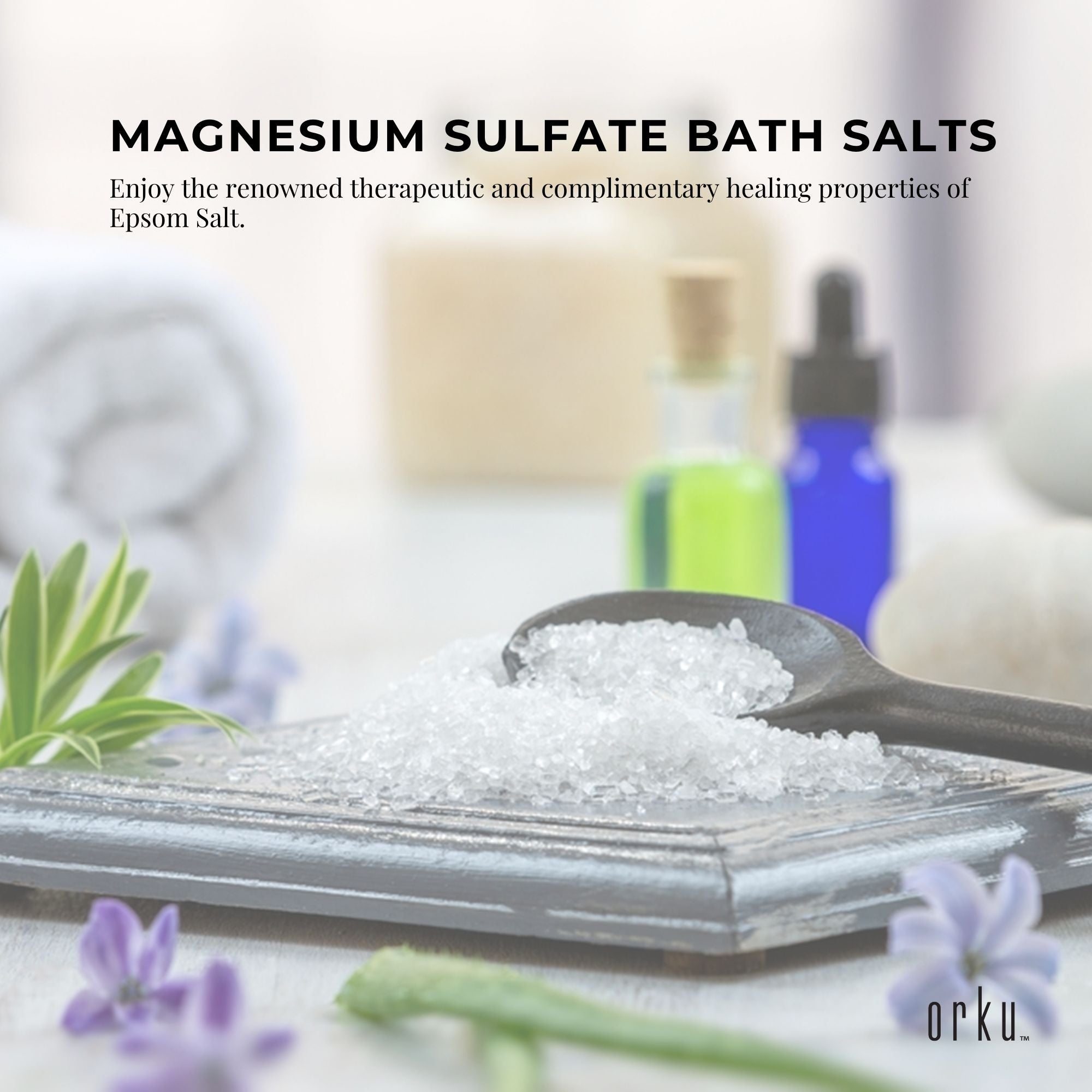 Orku 5kg Epsom Salt Tub - Magnesium Sulphate For Bath Skin Body Skin Care - Health & Beauty > Bath & Body > Bath