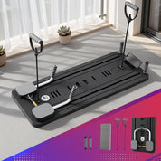 Premium Pilates Board Reformer home Exercise Trainer Black