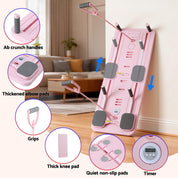 Premium Pilates Board Reformer home Exercise Trainer Pink
