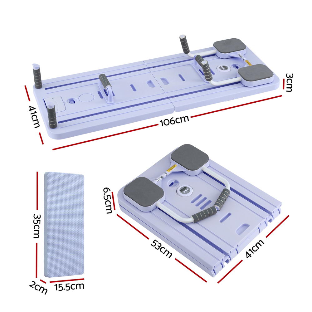 Premium Pilates Board Reformer home Exercise Trainer Purple