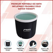 Premium Portable Ice Bath featuring a black exterior for effective cold water therapy