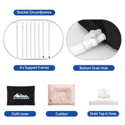 Portable Ice Bath Tub 120x70X70CM Inflatable Cold Water Folding Bathtub Spa Massage - Furniture > Bathroom > Bathtubs