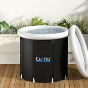 Portable Ice Bath Tub 80X80CM Inflatable Folding Bathtub Spa Massage - Furniture > Bathroom > Bathtubs