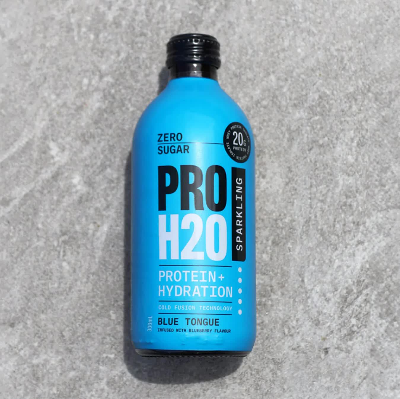 Premium PRO H20 Sparkling 20g Protein Hydration Drink Zero Sugar Hydrate - Blue Tongue