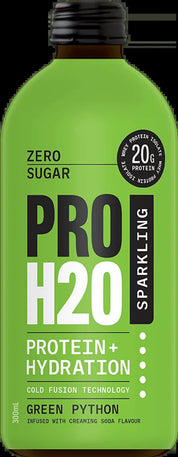 Premium PRO H20 Sparkling 20g Protein Hydration Drink Zero Sugar Hydrate - Green Python