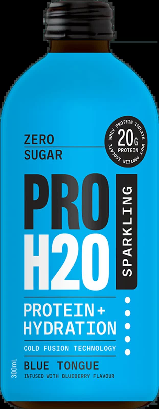Premium PRO H20 Sparkling 20g Protein Hydration Drink Zero Sugar Hydrate - Blue Tongue