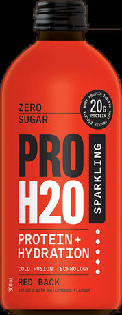 Premium PRO H20 Sparkling Water 20g Protein Hydration Drink Zero Sugar - Red Back