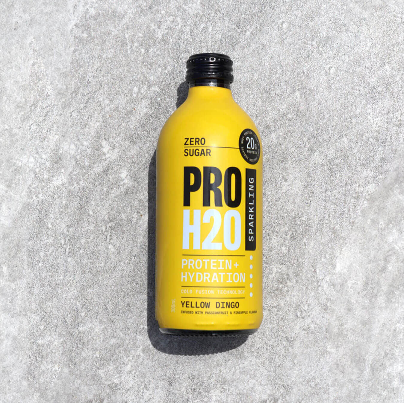 Premium PRO H20 Sparkling Water 20g Protein Hydration Drink Zero Sugar - Yellow Dingo