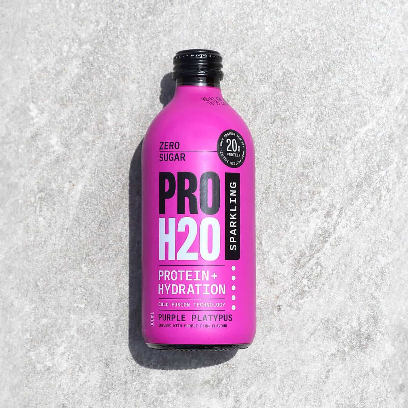 Premium PRO H20 Sparkling Water 20g Protein Hydration Drink Zero Sugar - Purple Platypus
