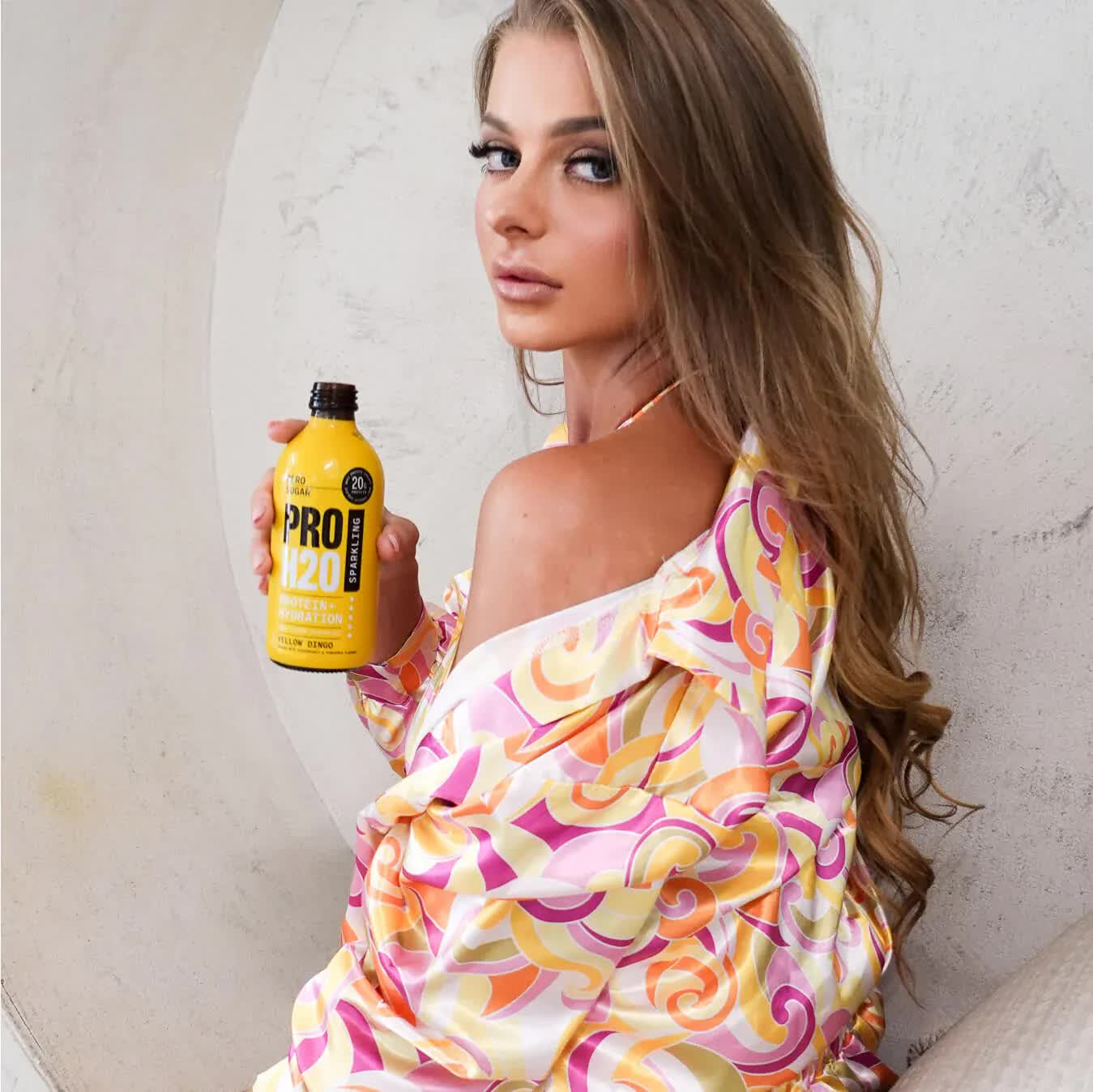 Premium PRO H20 Sparkling Water 20g Protein Hydration Drink Zero Sugar - Yellow Dingo