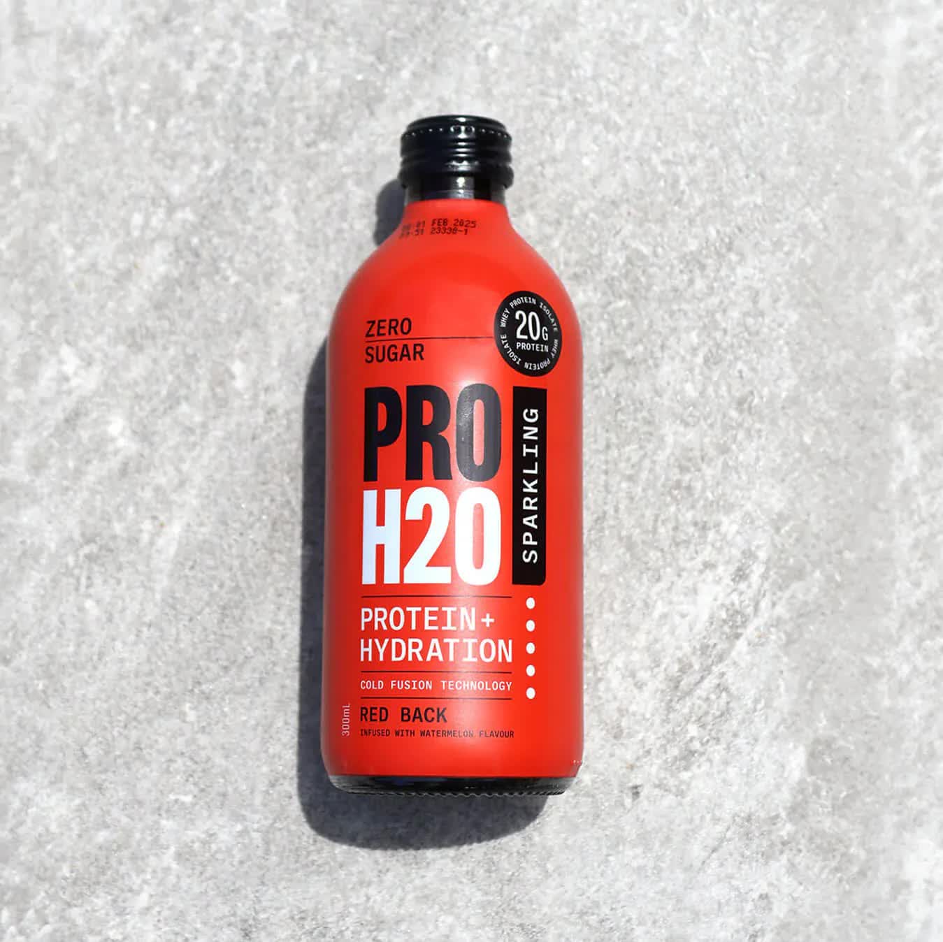 Premium PRO H20 Sparkling Water 20g Protein Hydration Drink Zero Sugar - Red Back