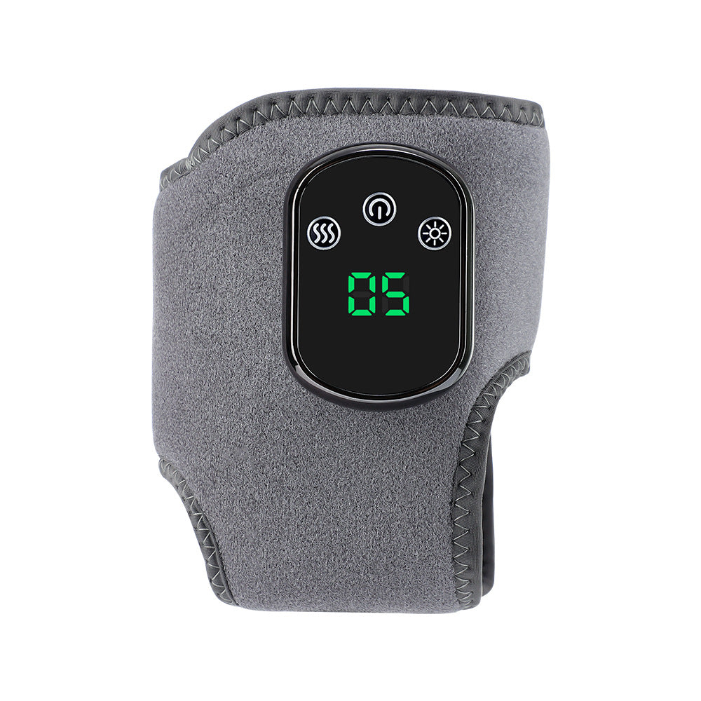 Premium Rechargeable Electric Heating Ankle Brace with Vibration Massage - 5 Heat Levels & 3 Massage Modes(Grey)